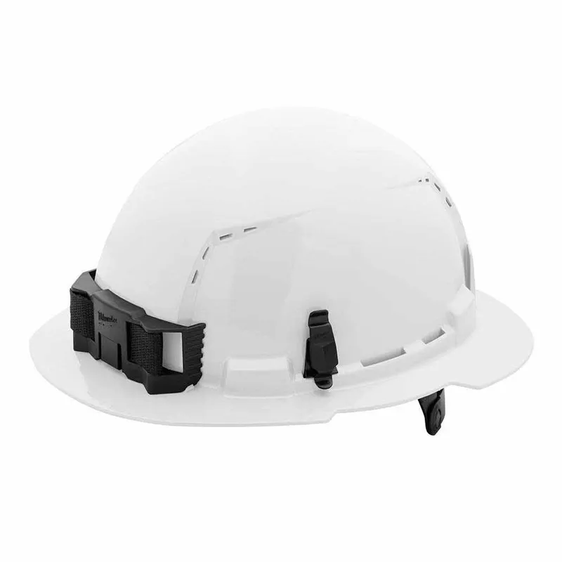Milwaukee White Full Brim Vented Hard Hat with 6PT Ratcheting Suspension – Type 1 Class C