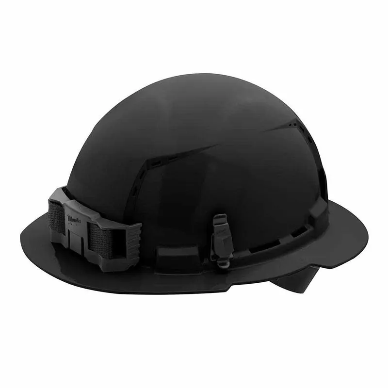 Milwaukee Black Full Brim Vented Hard Hat with 4PT Ratcheting Suspension – Type 1 Class C