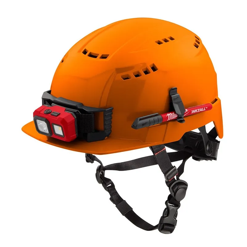 Milwaukee BOLT Orange Front Brim Safety Helmet (USA) - Type 2, Class C, Vented