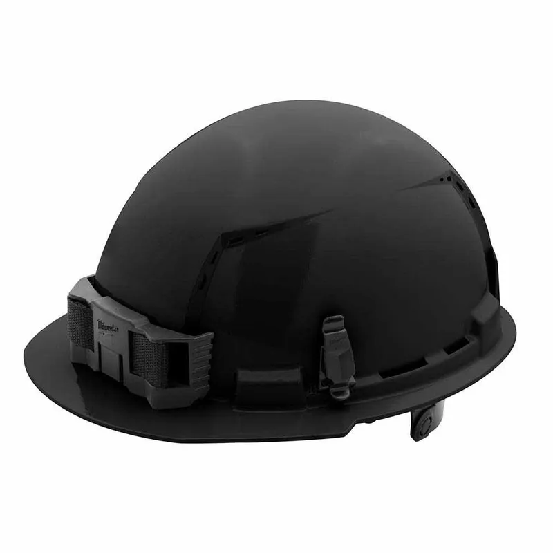 Milwaukee Black Front Brim Vented Hard Hat with 6PT Ratcheting Suspension – Type 1 Class C