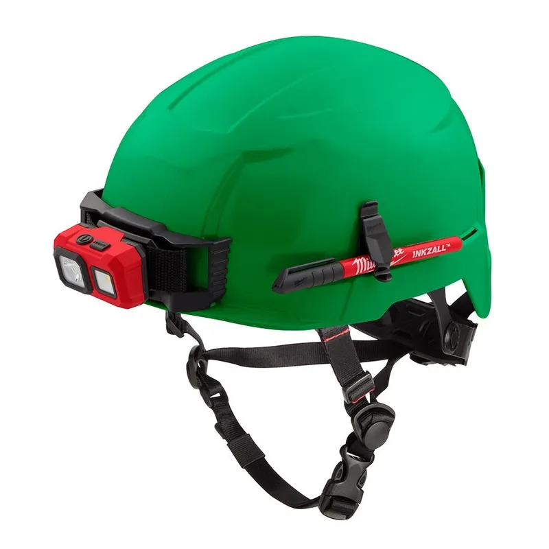 Milwaukee BOLT Green Safety Helmet (USA) - Type 2, Class E, Non-Vented