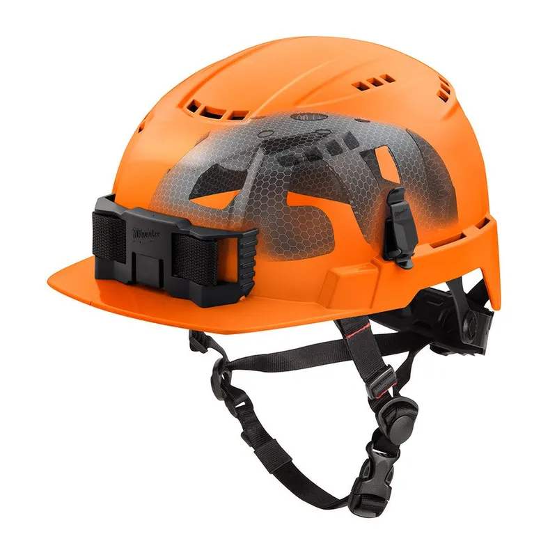 Milwaukee BOLT Orange Front Brim Vented Safety Helmet with IMPACT ARMOR Liner (USA) - Type 2, Class C