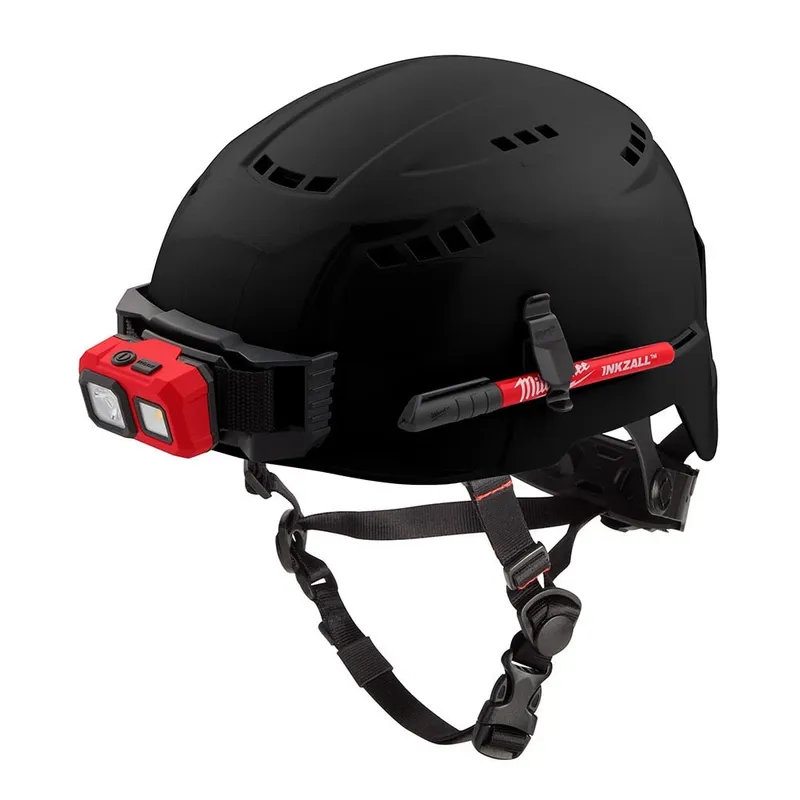 Milwaukee BOLT Black Safety Helmet (USA) - Type 2, Class C, Vented