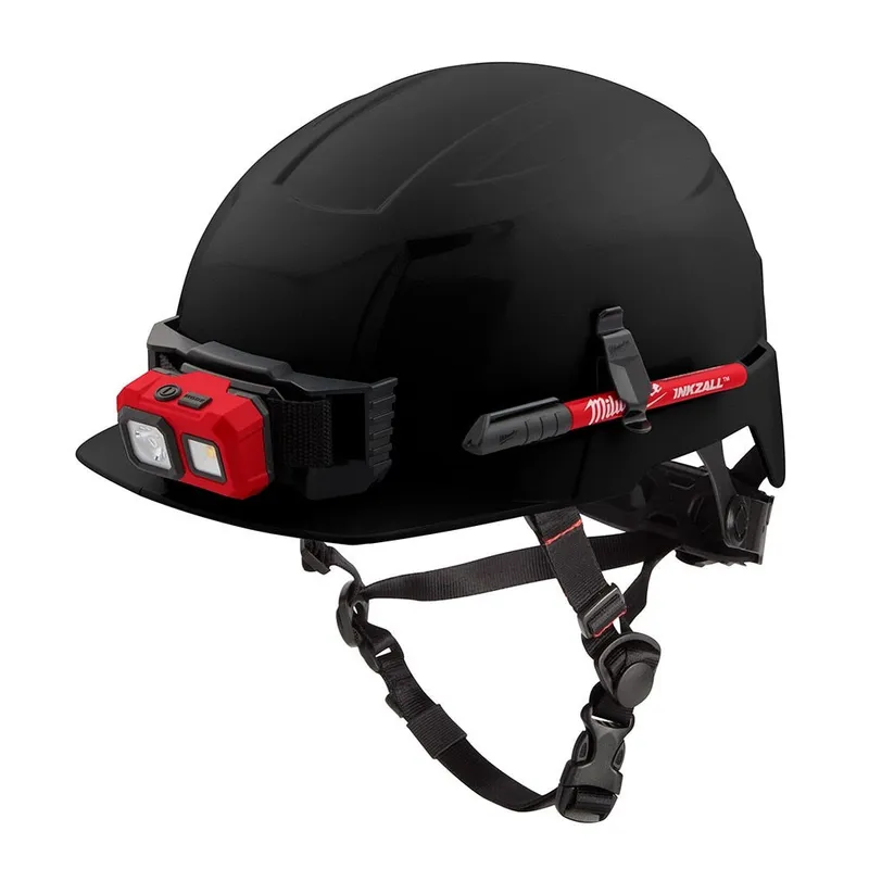 Milwaukee BOLT Black Front Brim Safety Helmet (USA) - Type 2, Class E, Non-Vented