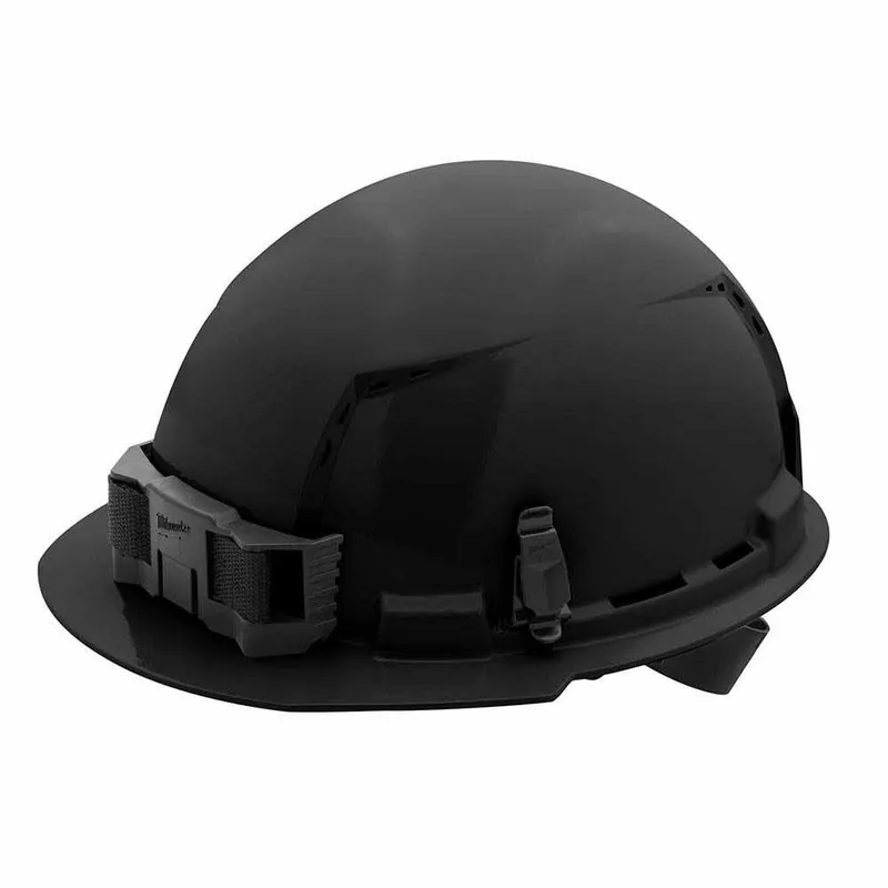 Milwaukee Black Front Brim Vented Hard Hat with 4PT Ratcheting Suspension – Type 1 Class C