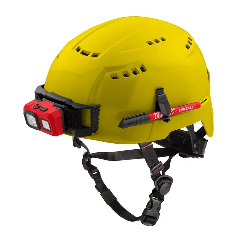Milwaukee BOLT Yellow Safety Helmet (USA) - Type 2, Class C, Vented
