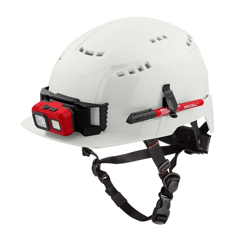 WHITE FRONT BRIM VENTED SAFETY HELMETS