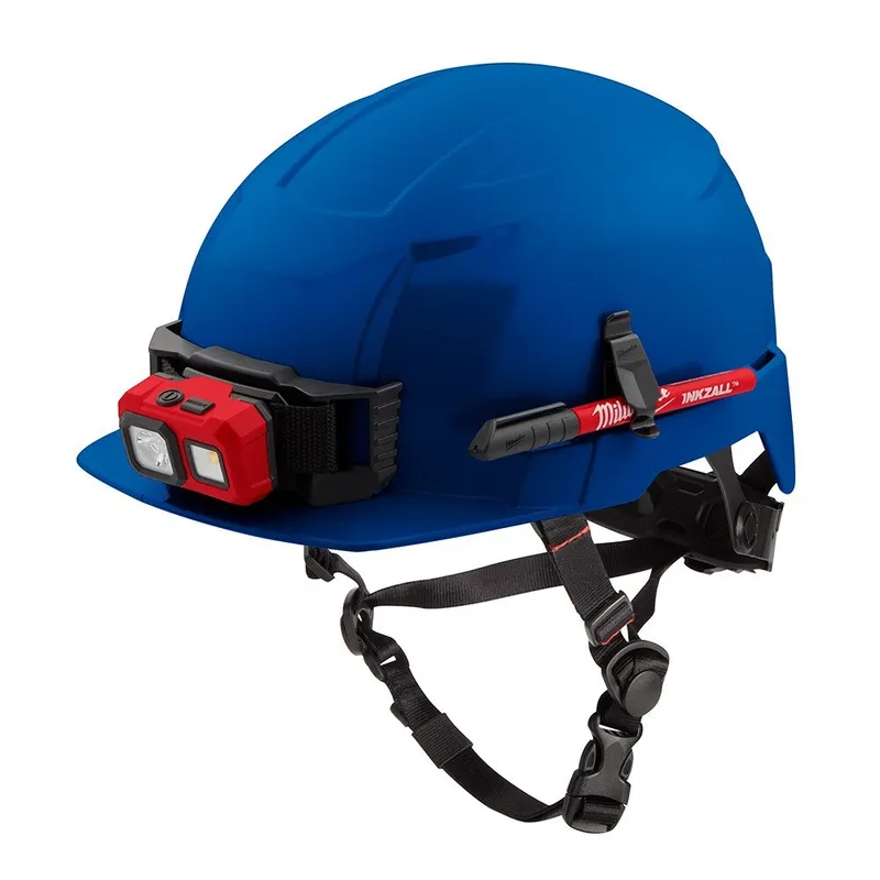 Milwaukee BOLT Blue Front Brim Safety Helmet (USA) - Type 2, Class E, Non-Vented