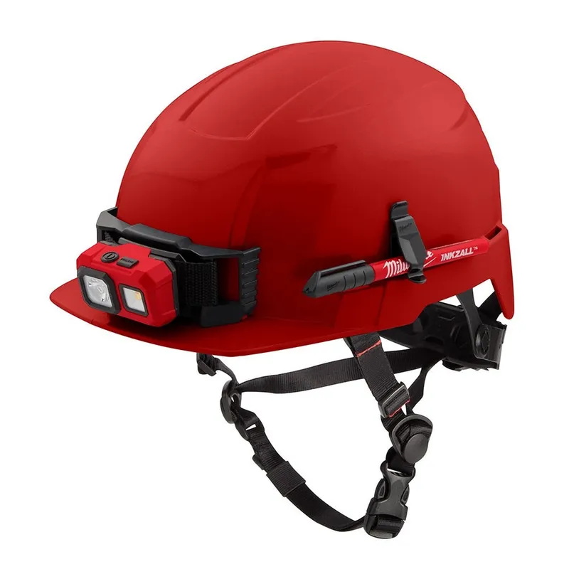 Milwaukee BOLT Red Front Brim Safety Helmet (USA) - Type 2, Class E, Non-Vented