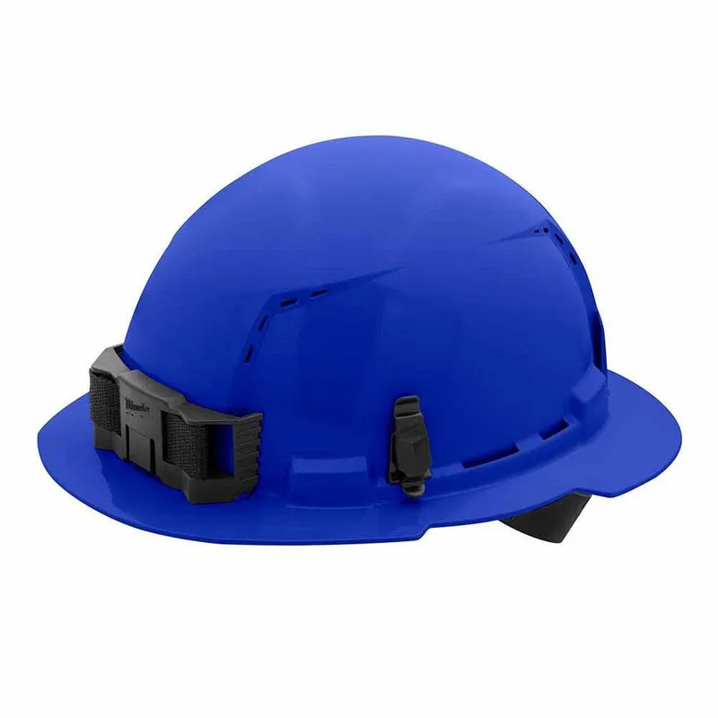 Milwaukee Blue Full Brim Vented Hard Hat with 4PT Ratcheting Suspension – Type 1 Class C