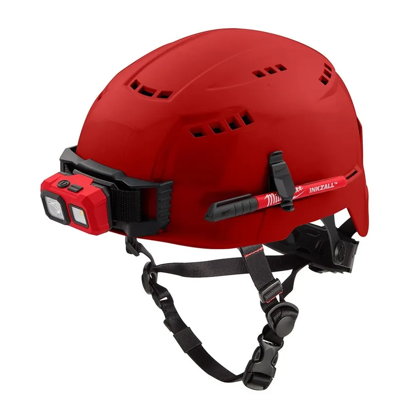Milwaukee BOLT Red Safety Helmet (USA) - Type 2, Class C, Vented