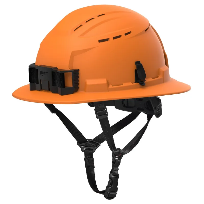 Milwaukee BOLT Orange Full Brim Vented Safety Helmet – Type 2, Class C