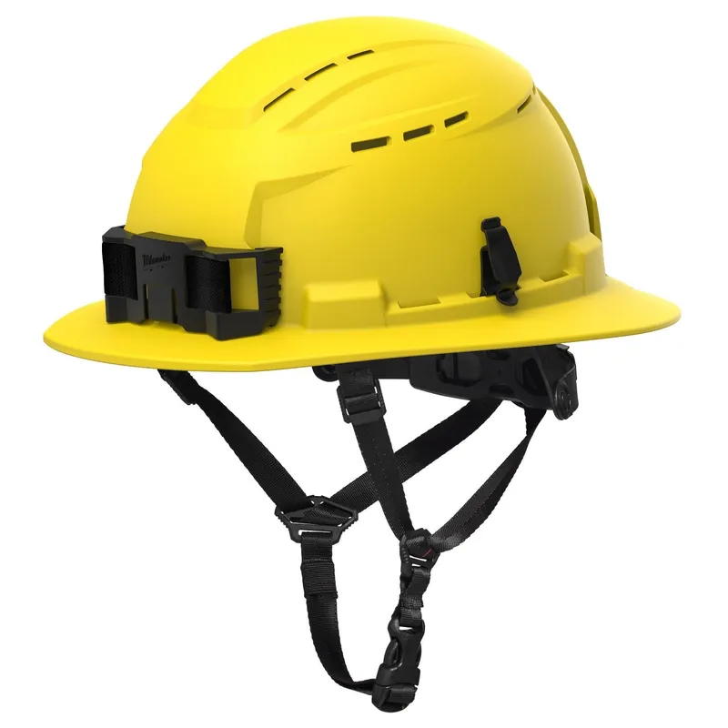 Milwaukee BOLT Yellow Full Brim Vented Safety Helmet – Type 2, Class C