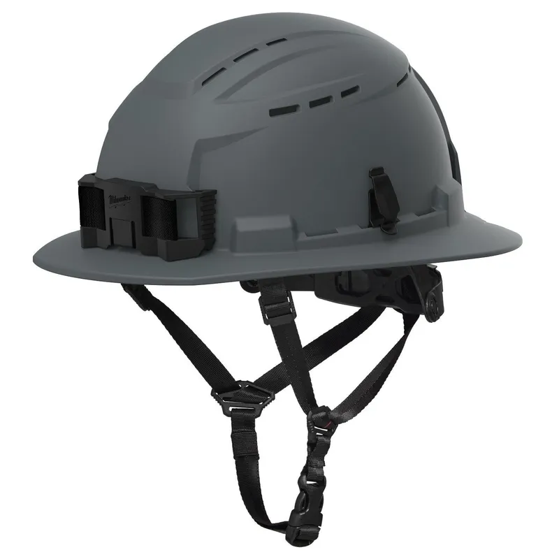 Milwaukee BOLT Gray Full Brim Vented Safety Helmet – Type 2, Class C