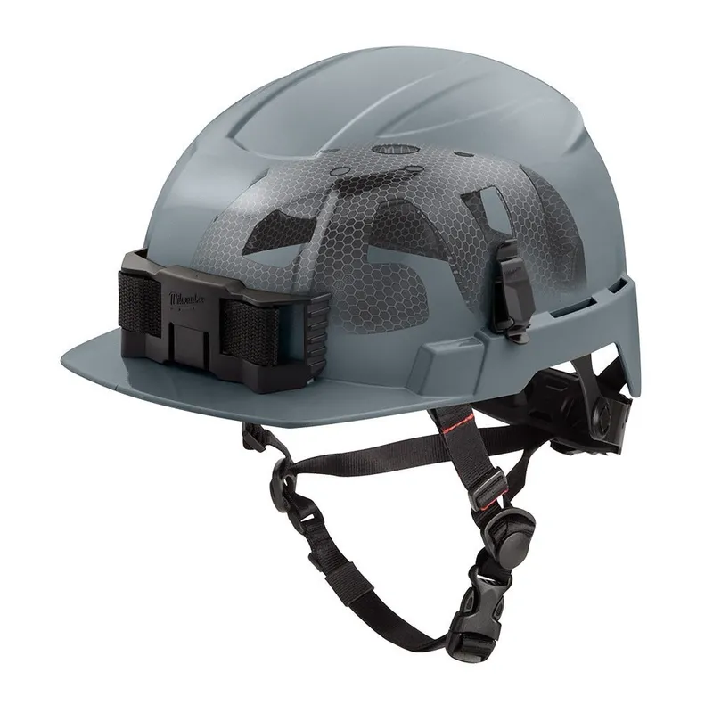 Milwaukee BOLT Gray Front Brim Safety Helmet with IMPACT ARMOR Liner (USA) - Type 2, Class E