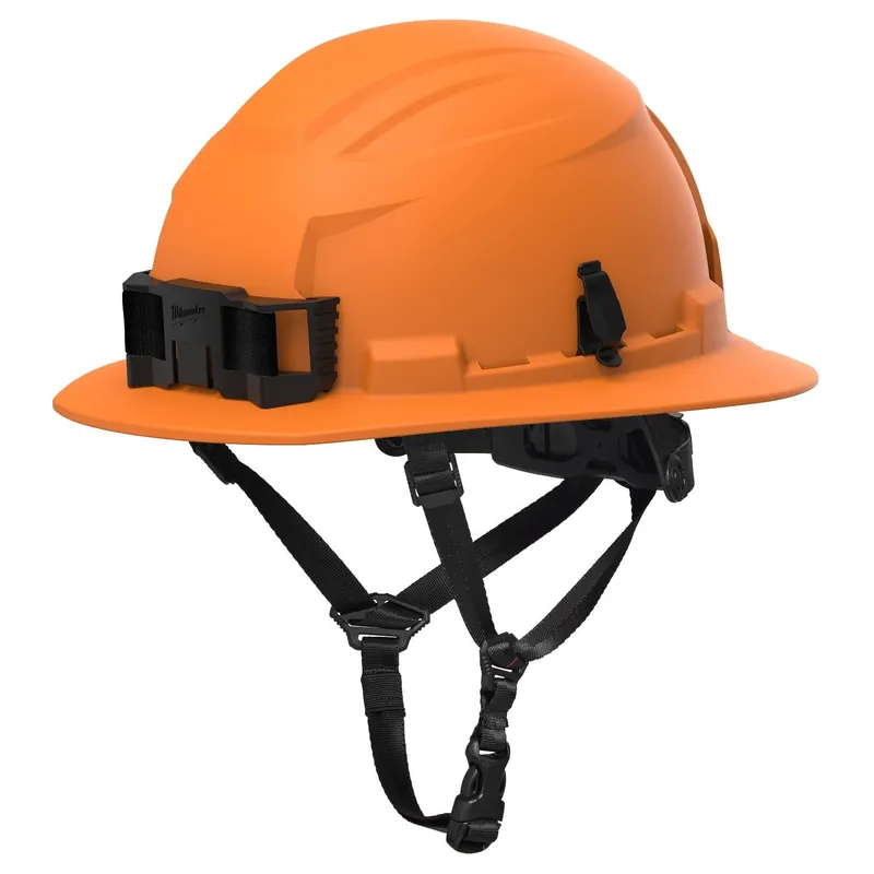 Milwaukee BOLT Orange Full Brim Non-Vented Safety Helmet – Type 2, Class E