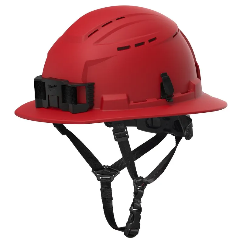 Milwaukee BOLT Red Full Brim Vented Safety Helmet – Type 2, Class C