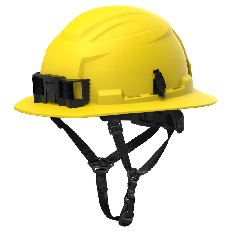 Milwaukee BOLT Yellow Full Brim Safety Helmet – Type 2, Class E