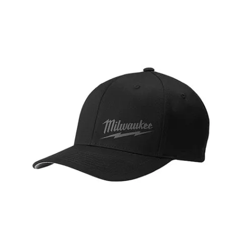 Milwaukee FLEXFIT Fittted Hat - Black, S-M