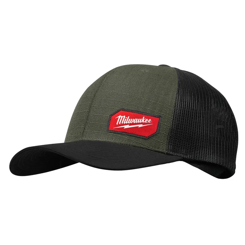 Milwaukee GRIDIRON Snapback Trucker Hat Green with 3-1/2" Crown