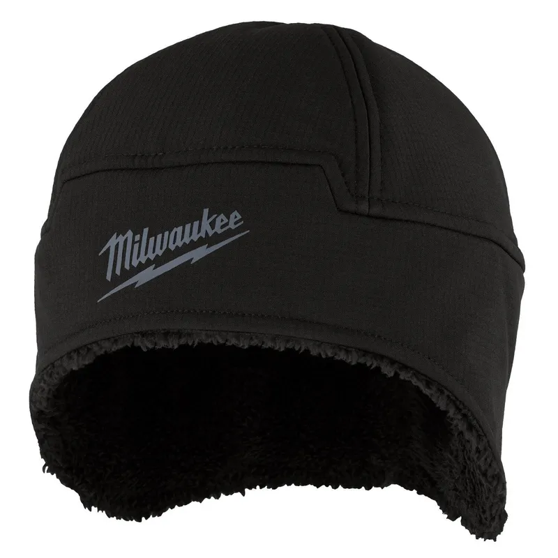 Milwaukee Sherpa-Lined Beanie Windproof Water Resistant Black S/M