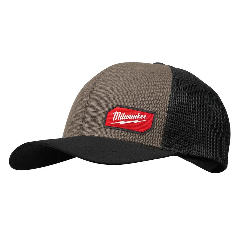 Milwaukee GRIDIRON Snapback Trucker Hat Brown with Ripstop Polyester Front Panel