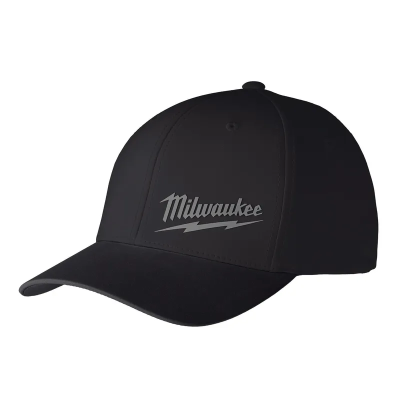 Milwaukee WORKSKIN Performance Fitted Hat Moisture-Wicking UPF 50 Black LXL