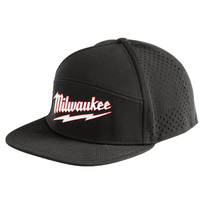 Milwaukee Flat Brim Snapback Hat with Laser Cut Ventilation (1 Hat)