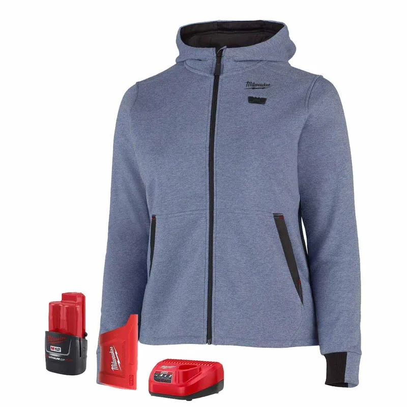 Milwaukee M12 Women's Heated Hoodie Kit - Blue – M