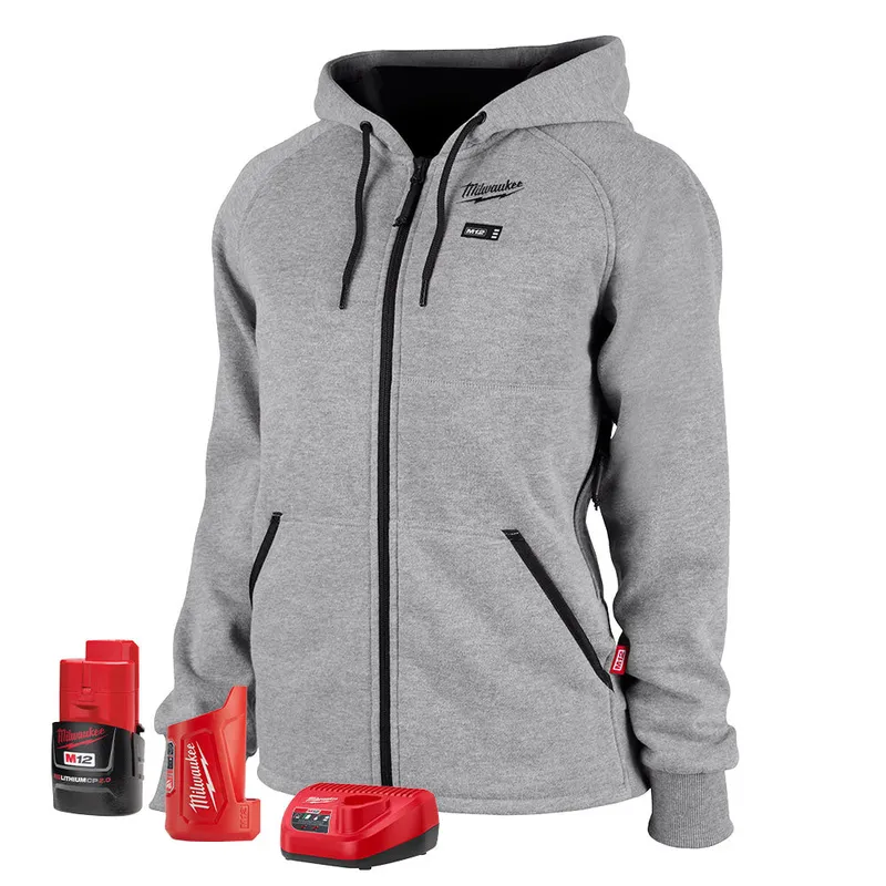 Milwaukee M12 Women's Heated Hoodie Kit (Gray) – M