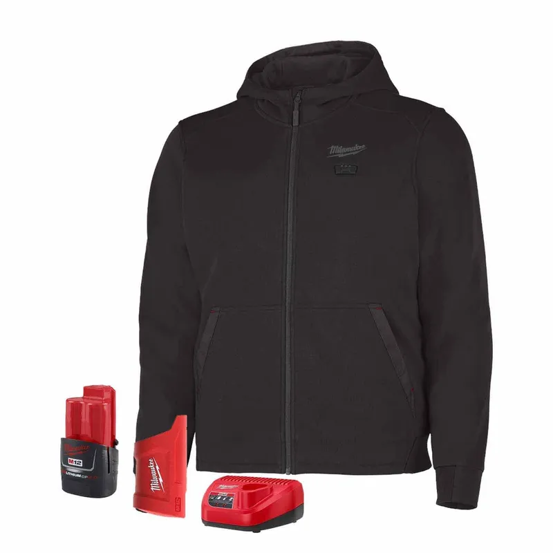 Milwaukee M12 Heated Hoodie Kit - Black – L