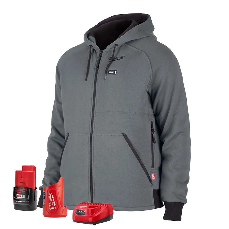 Milwaukee M12 Heated Hoodie Kit (Gray) – M
