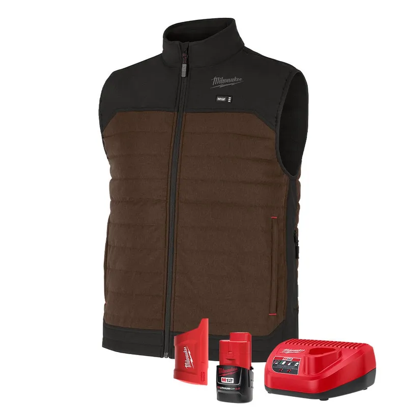 Milwaukee M12 Heated Brown Axis Vest Kit – M