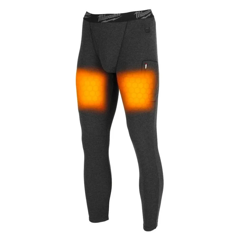 Milwaukee Heated Merino Wool Baselayer Pants Kit with 2.5Ah Battery App Control – L