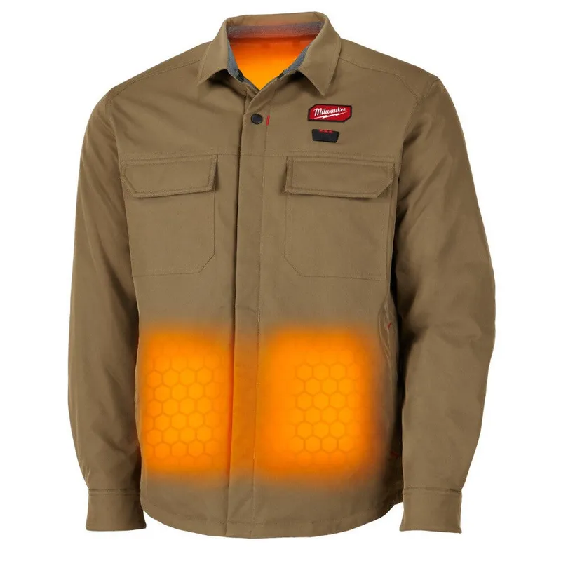 Milwaukee M12 Shirt Jacket Khaki – 2X