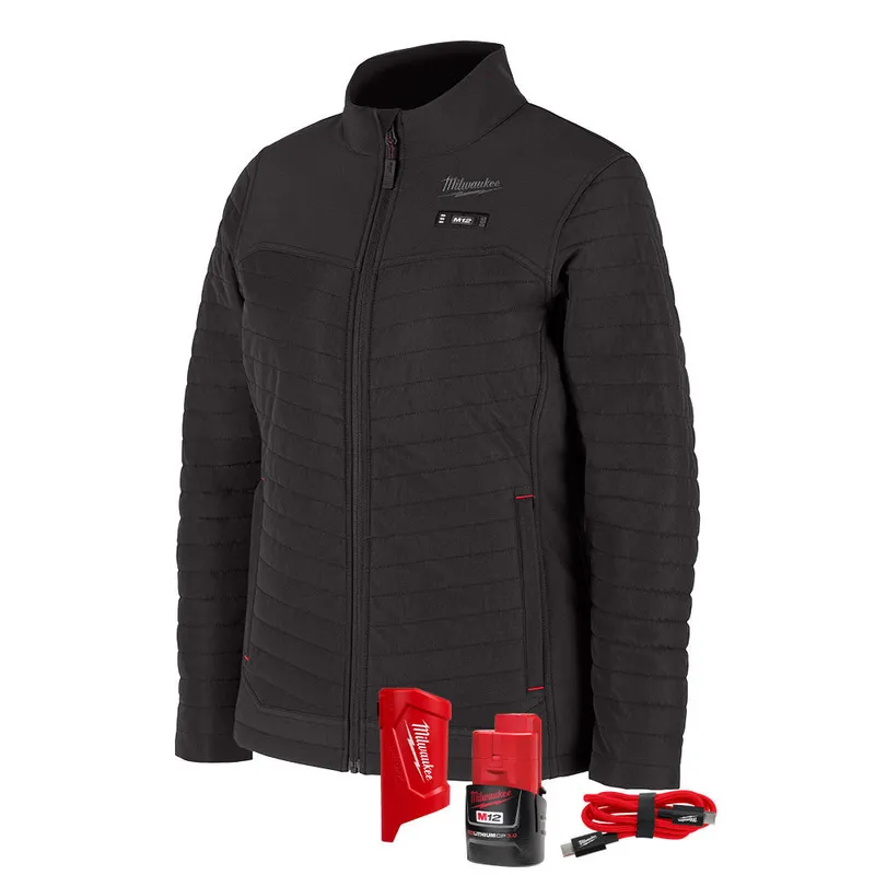 Milwaukee M12 Women's Black Axis Jacket with (1) 3.0 Ah Battery and Charger – M