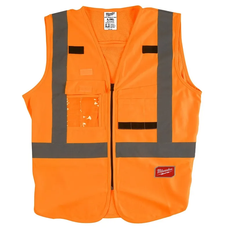 Milwaukee High Visibility Orange Safety Vest - L/XL (CSA)