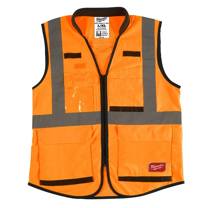 Milwaukee High Visibility Orange Performance Safety Vest - L/XL (CSA)