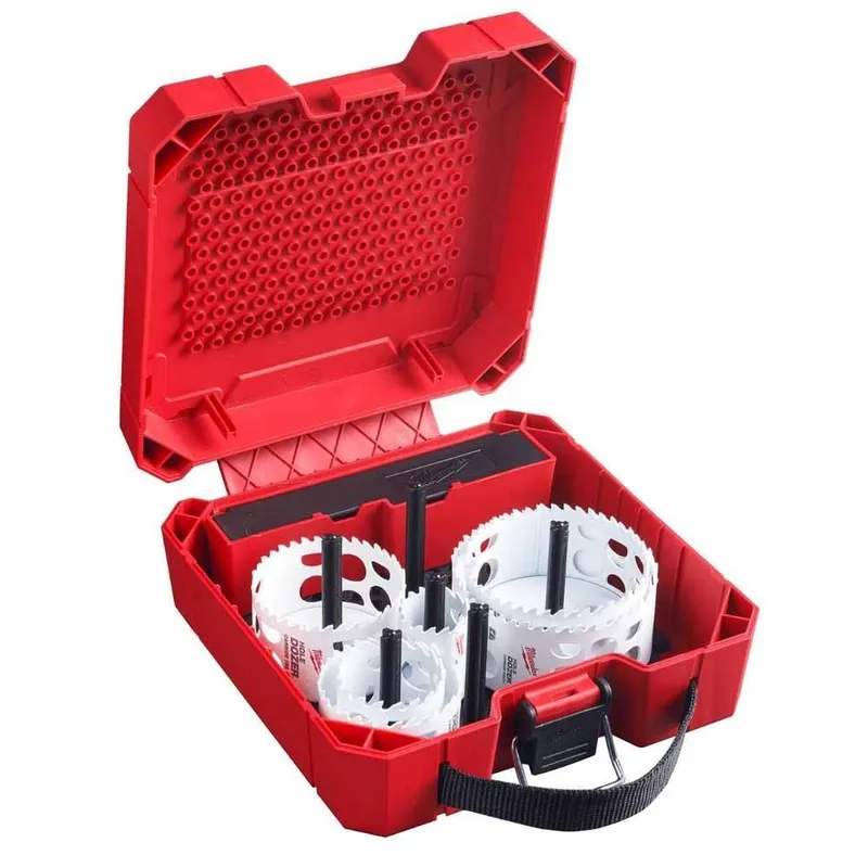 Milwaukee 9 PC HOLE DOZER with Carbide Teeth Hole Saw Large Diameter Kit