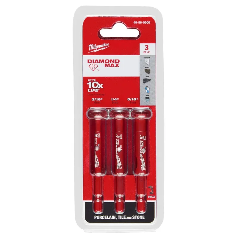 Milwaukee DIAMOND MAX Diamond Grit Hole Saw 3 PC Set
