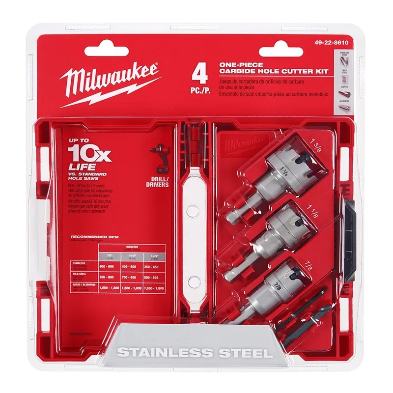 4PC CARBIDE HOLE CUTTER SET