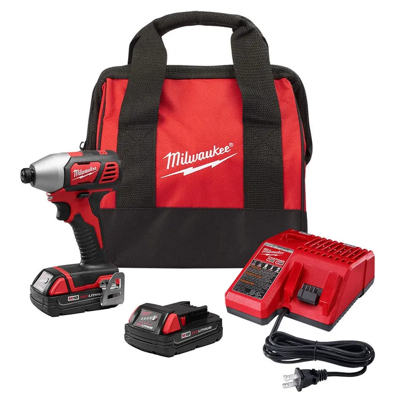 Milwaukee M18 Cordless 1/4" Hex Impact Driver Tool Kit