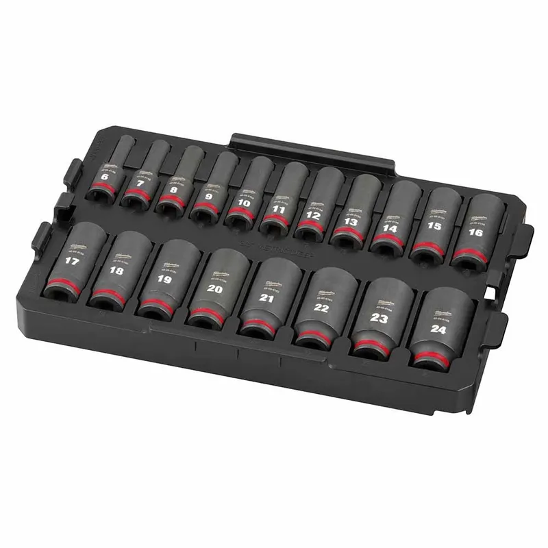 Milwaukee Shockwave Impact Duty Socket 3/8" Drive 19-Piece MM Tray Set