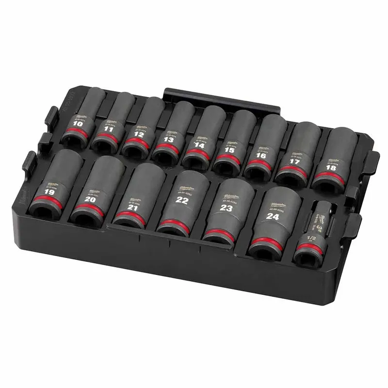 Milwaukee Shockwave Impact Duty Socket 1/2" Drive 16-Piece MM Tray Set