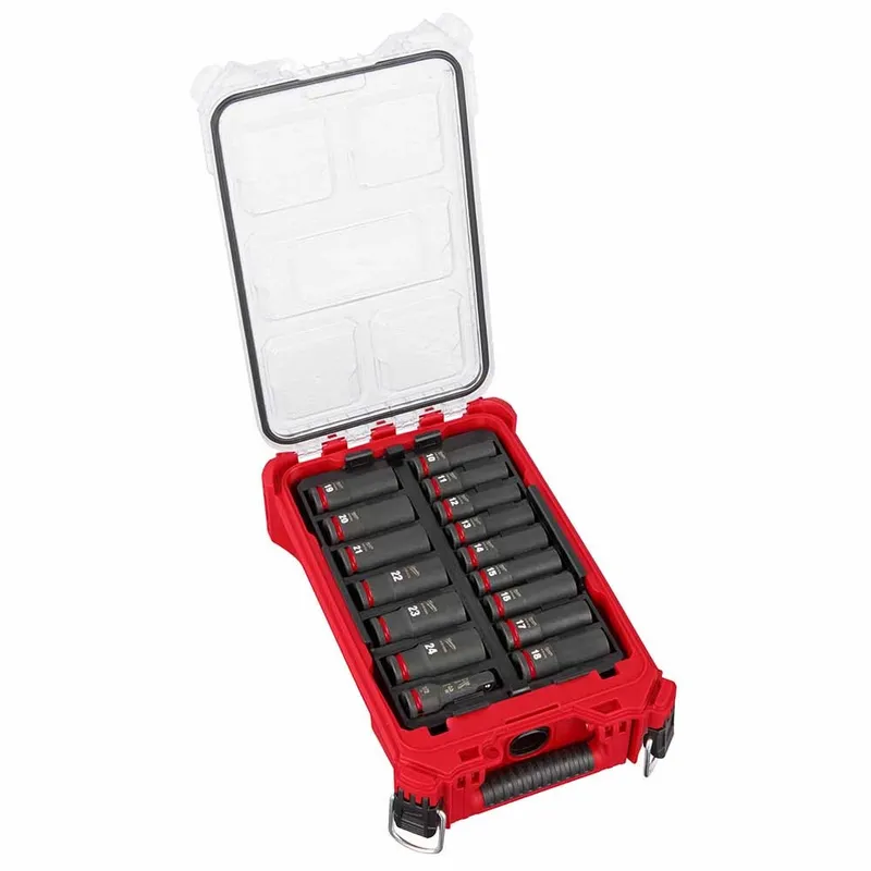 Milwaukee Shockwave Impact Duty Socket 1/2" Drive 16-Piece MM Packout Set