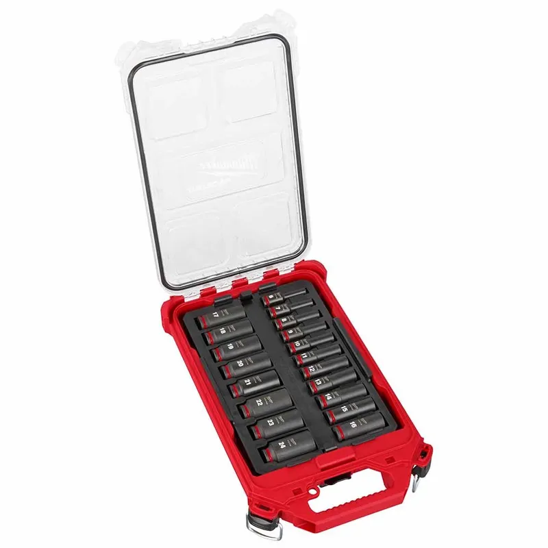 Milwaukee Shockwave Impact Duty Socket 3/8” Drive 19-Piece MM Packout Set