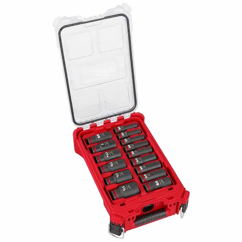 Milwaukee Shockwave Impact Duty Socket 1/2" Drive 15-Piece SAE Packout Set