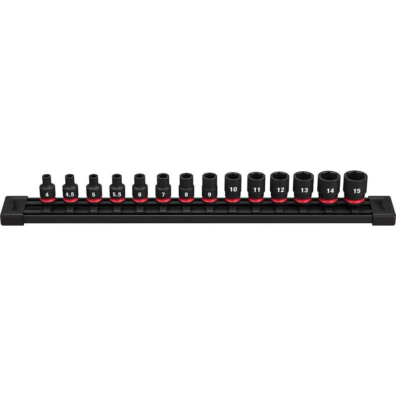 Milwaukee 14PC SHOCKWAVE Impact Duty 1/4" Drive Metric Standard 6 Point Socket Set