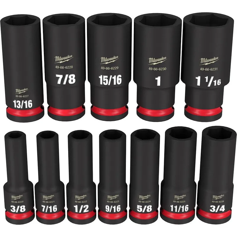12PC SOCKET 1/2 DRIVE SHOCKWAVE