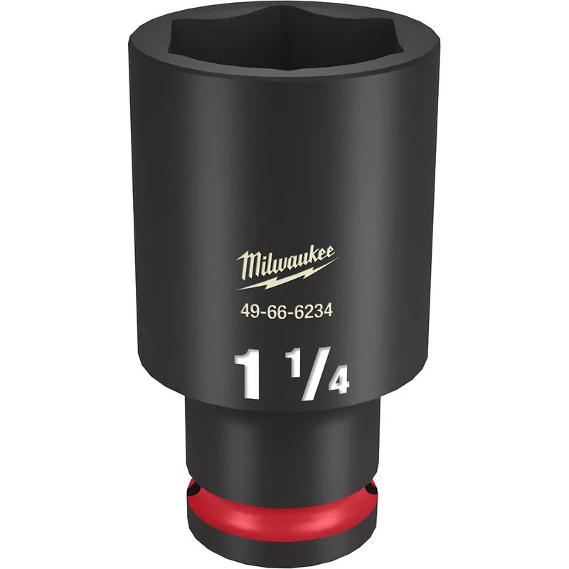 Milwaukee SHOCKWAVE Impact Duty 1/2"Drive 1-1/4" Deep 6 Point Socket